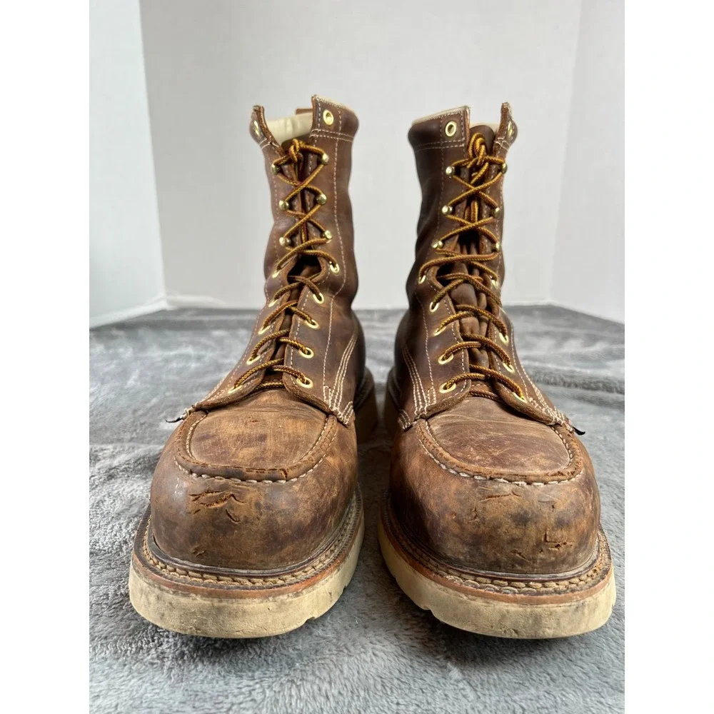 Thorogood Soft Moc Toe Leather Work Boots 8